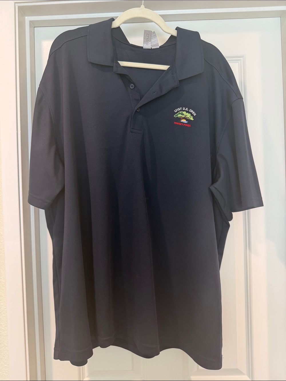 Men's Navy Polo Shirt with Embroidered Logo